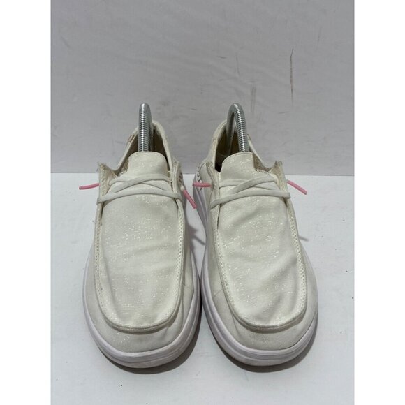 Hey Dude Slip on Shoes Womens  casual Wendy Rise in Spark White size 8.5 - Picture 2 of 6